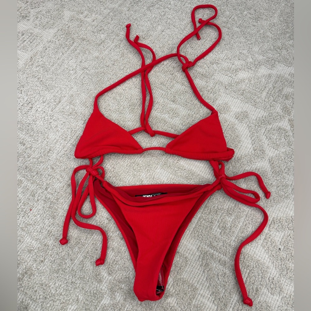 Beach Riot Red Triangle Bikini Set - Picture 5 of 9